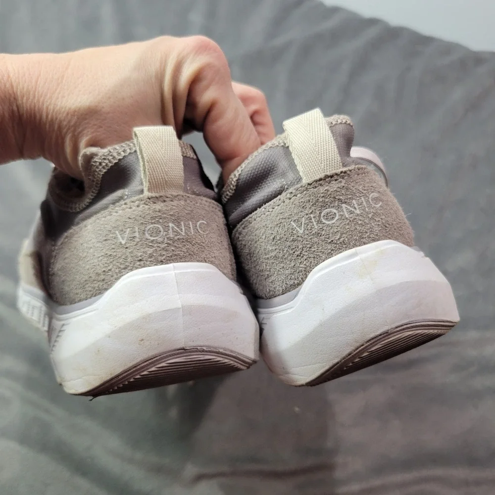 Vionic Nimble Womens Walking Sneakers Mauve Lavender Mesh Suede‎ Size 8